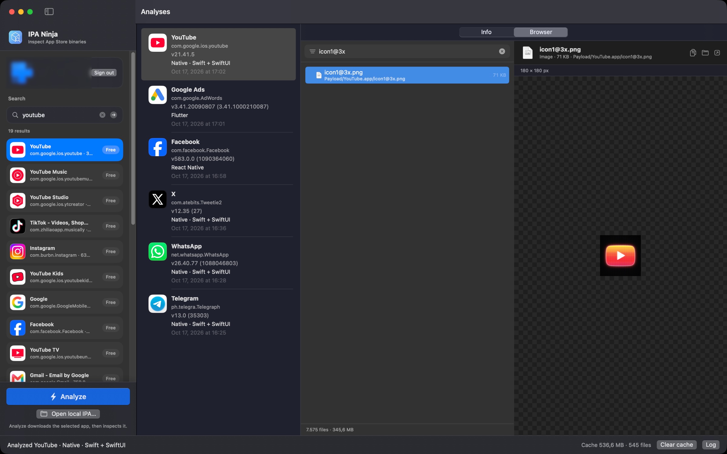 PNG icon preview with pixel size